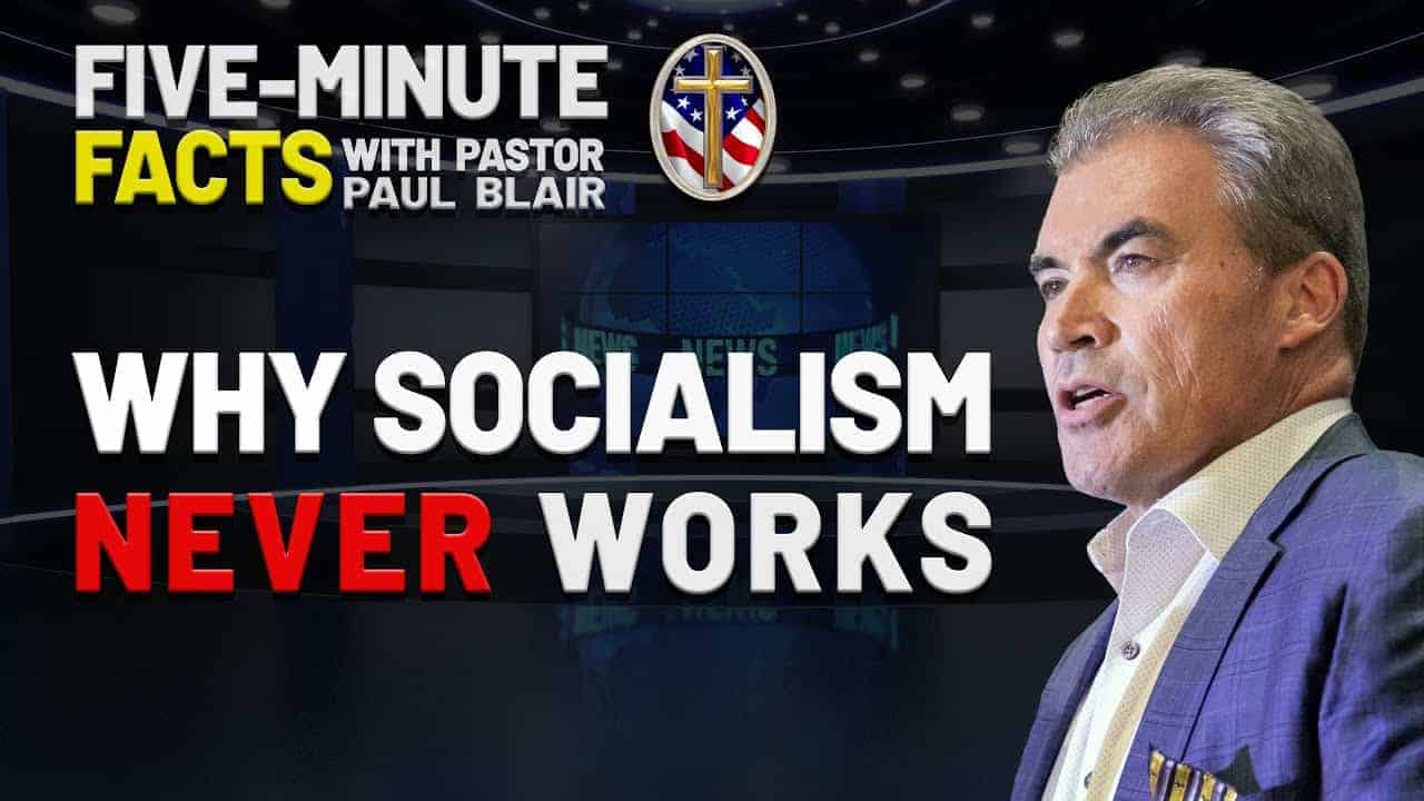 Pastor Paul Blair discussing socialism's failures during Liberty Pastors Training session.