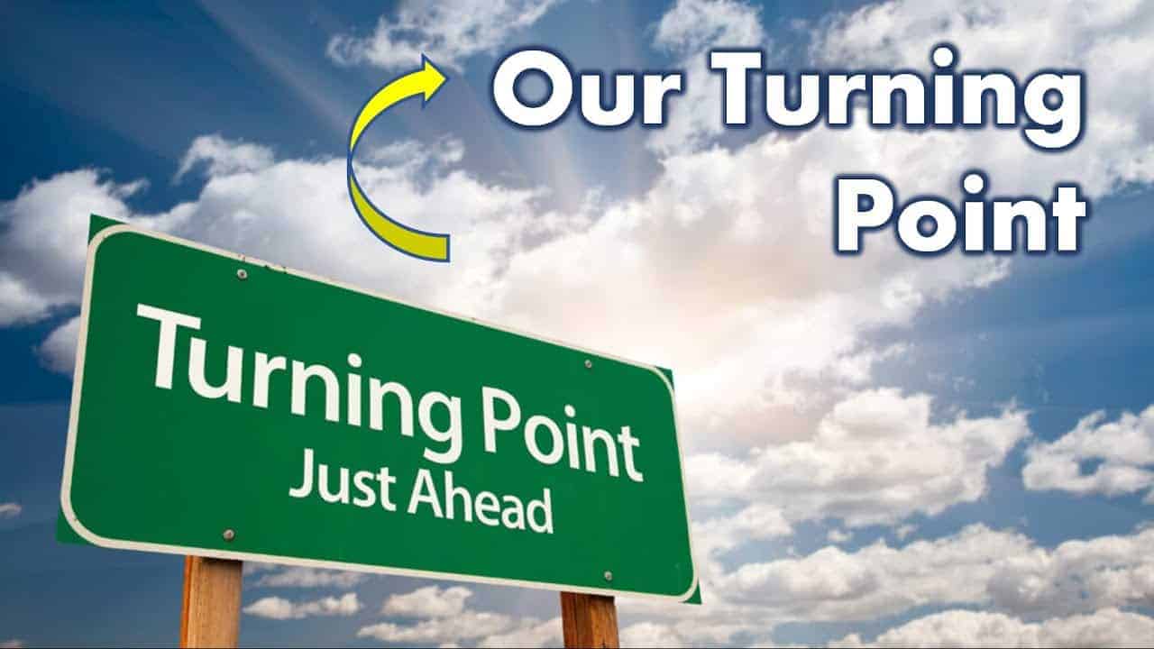 Turning Point road sign indicating a crucial moment ahead at Liberty Pastors Training.