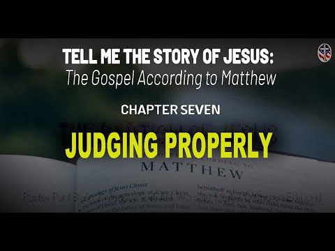 Cover of "Tell Me the Story of Jesus" Bible study book focusing on Matthew chapter seven.