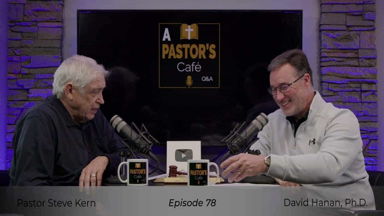 Pastors training session with Pastor Steve Kern and David Hanan, Ph.D., discussing ministry strategi.