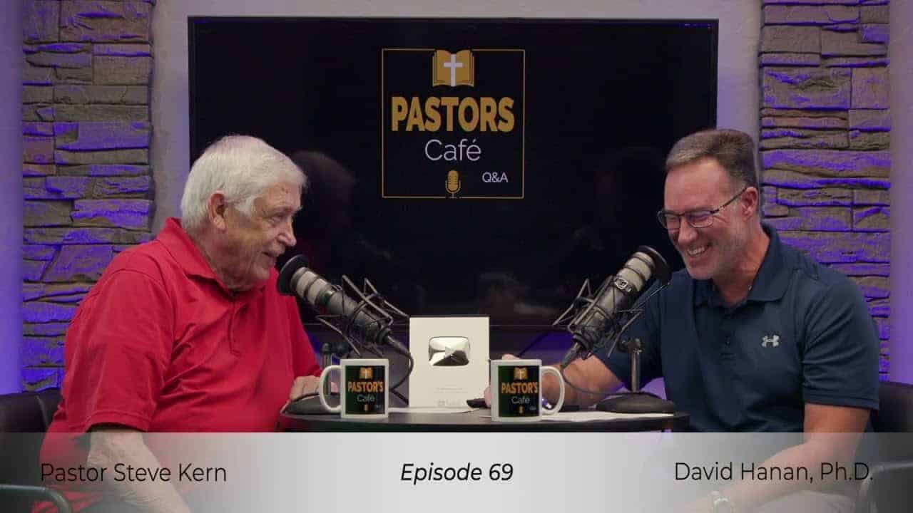 Pastors training session with two speakers at Liberty Pastors event.