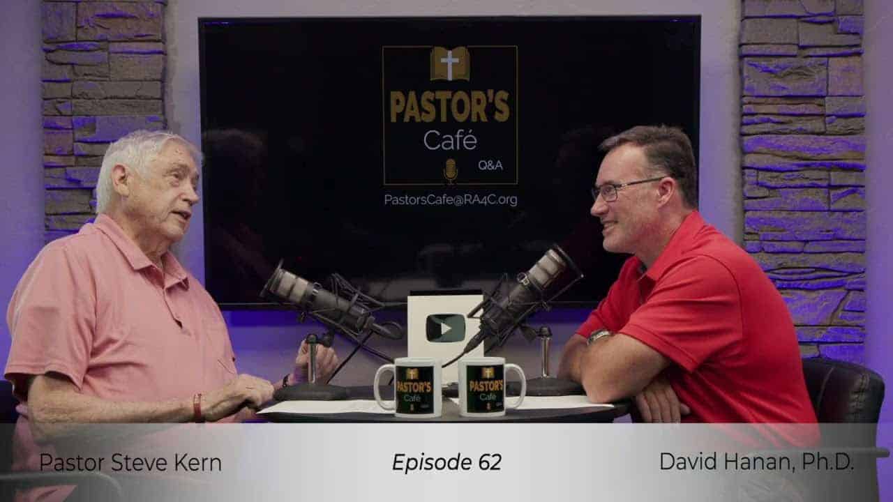 Pastors training session with Pastor Steve Kern and David Hanan, Ph.D., discussing leadership and sp.