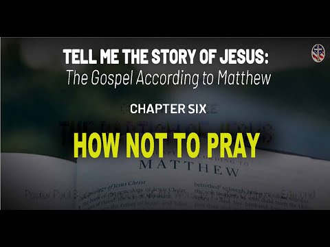 Cover of "Tell Me the Story of Jesus" focusing on Gospel of Matthew, chapter six.