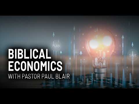Biblical economics training session led by Pastor Paul Blair, focusing on faith-based financial prin.