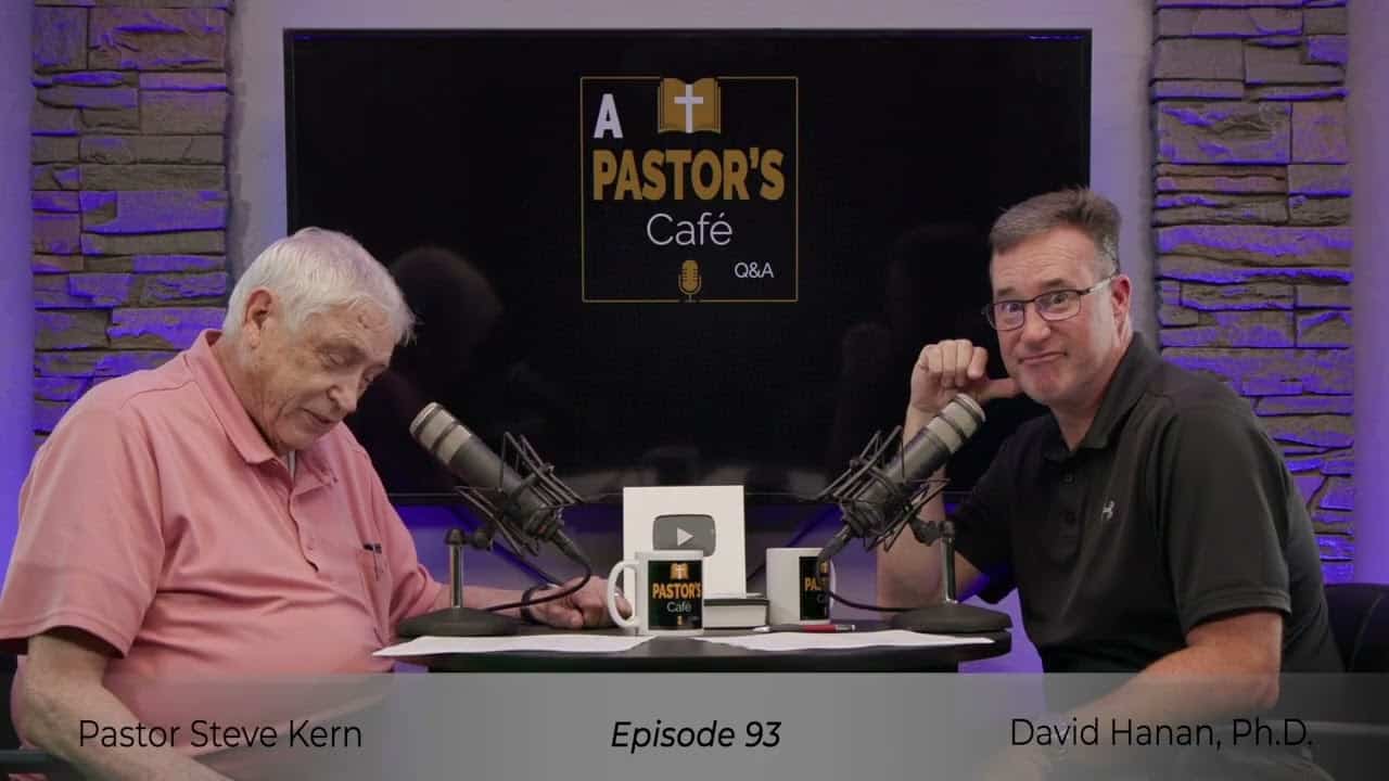 Two pastors recording a podcast during Liberty Pastors Training event.