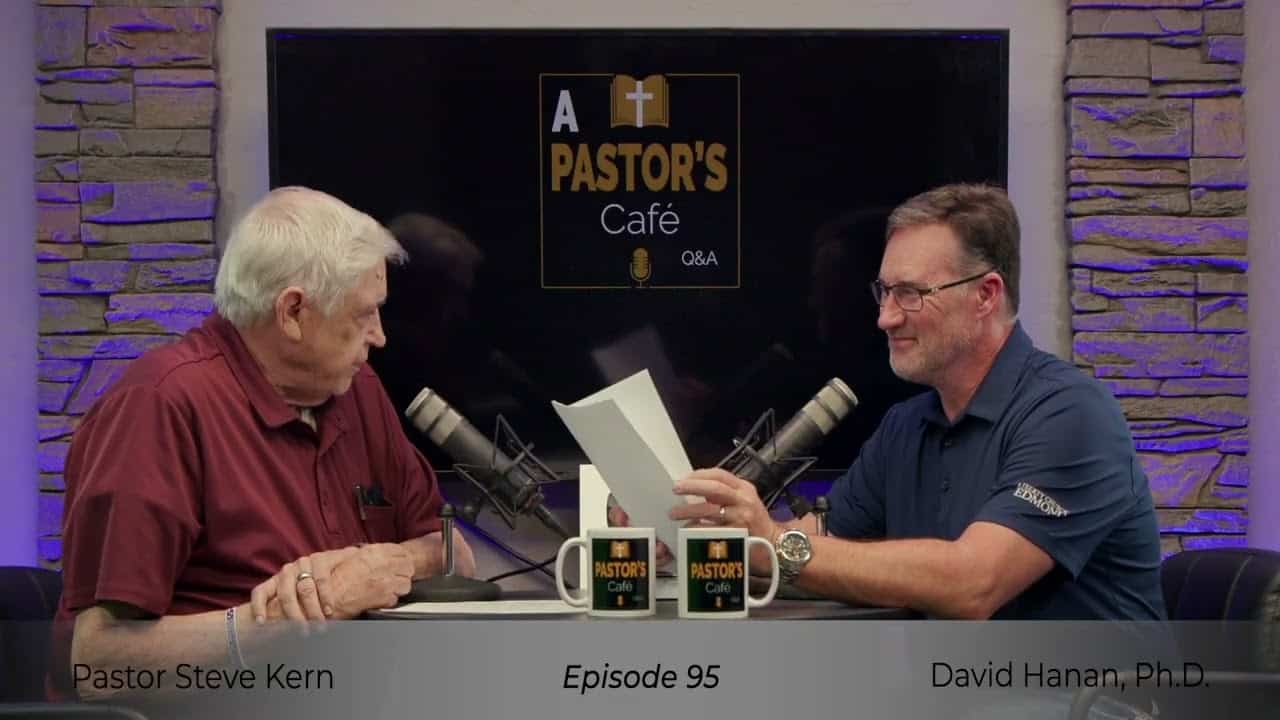 Pastors training session with Pastor Steve Kern and David Hanan, Ph.D., discussing ministry strategi.