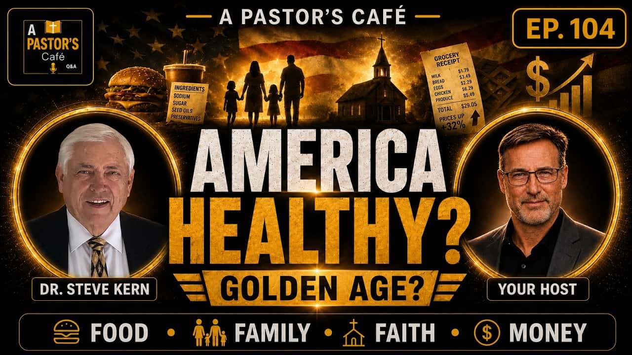 Podcast cover for America Healthy episode with Dr. Steve Kern and host.